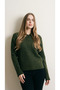 Green Polo Neck Women's Knitwear Sweater - 3
