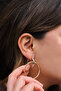 Vip Dangle Double Hoop Earrings Metal Earrings with Steel Tips 5cm - 7