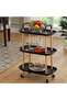 𝐎𝐧𝐞𝐃𝐜𝐨𝐫 Rolling Storage Cart with Wheels & Handle – Multi-Purpose plastic Utility Trolley
