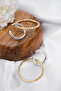 Vip Dangle Double Hoop Earrings Metal Earrings with Steel Tips 5cm - 6