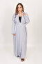 Blue Abaya Women – Textured Wrap Style Design