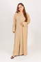 Beige Abaya Women – Black Stone Detailing - 2