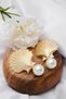 Vip Oyster Pearl Earrings Metal Earrings with Steel Tips 2cm - 7