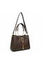 4 Compartment Women's Shoulder Bag with Gold Accessories - Crossbody Strap - 3