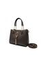 4 Compartment Women's Shoulder Bag with Gold Accessories - Crossbody Strap - 5