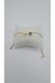 Stainless Steel Gold Color Three-Dimensional Heart Detailed -C- Letter Bracelet - 7