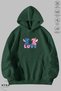 Unisex Hoodie Long Sleeve Stitch and Angel Love Printed Hooded Fleece-Lined Oversized Cotton Sweatshirt - 6