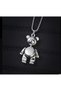 Yiwu stylish and dynamic bear pendant necklace for men, trendy hip-hop long sweater chain - 7