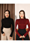 Women's 2-Piece Long Sleeve Half Fisherman Stretch Fabric Combed Cotton Bodysuit