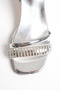 Girl's Evening Dress Shoes with Stone Front Band, Ankle Buckle, Transparent Heels - 7