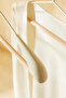 8 Pieces Wooden Backed Shoulder Form Matte White Metal Clothes Hanger, Garment Hanger 21.5X42X0.5 - 2