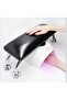 Genuine Leather Manicure Pedicure Black Table with Chrome Legs - Professional Manicure Table - 3