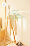 6-Piece Mint Color Fabric Covered Metal Baby Clothes Hanger, Clothes Hanger 19.5X30X0.3