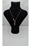 Stainless Steel Clover Themed Zircon Stone Y Model Necklace