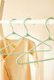 6-Piece Mint Color Fabric Covered Metal Baby Clothes Hanger, Clothes Hanger 19.5X30X0.3 - 3