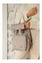 Women's Crinkle Fabric School Handbag And Backpack