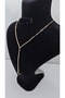 Stainless Steel Moon Star Themed Zircon Stone Y Model Necklace - 3