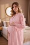 Powder Fisto Linen Maternity Dressing Gown Nightgown Set - 2