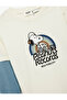 Snoopy Printed Crew Neck Ecru Boys' Long Sleeve T-Shirt 6Wkb10359Tk - 3