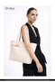 Krem Shk265 Faux Leather, Single Compartment with Zipper, Belt Detailed Hand, Arm and Shoulder Bag - 7