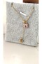 316L Steel Pink Baguette Elevator Model Steel Necklace Non-Tarnish -42+5Cm - 2