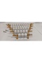 Modern Polymer 2 Pcs. 96 mm Gold Luxury Furniture Cabinet Drawer Handles Marble-Bead Handle - 6