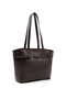 Brown Color Shk265 Faux Leather, Single Compartment with Zipper, Belt Detailed Hand, Arm and Shoulder Bag - 2