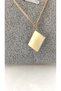 316L Steel Baguette Stone Letter Model Gold Steel Necklace Non-Tarnish -45 - 3