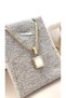 316L Steel Twist Chain Pearlescent Model Gold Steel Necklace Non-Tarnish -45