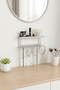 Decorative Metal Jewelry Organizer Wall Shelf Makeup and Accessories Organizer