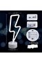 ضوء نيون أزرق وامض 29×11 سم - مصباح ليلي LED يعمل بمنفذ USB/بطارية لتزيين الغرف والحفلات - 3