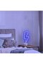 ضوء نيون أزرق وامض 29×11 سم - مصباح ليلي LED يعمل بمنفذ USB/بطارية لتزيين الغرف والحفلات - 4
