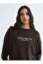 Brown nyc Printed soft touch women's sweatshirt tunic