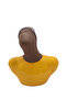 Painted Clay Woman – Handcrafted Sculpture
