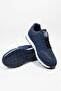 Women's Navy Blue Daily Lace-Up Casual Comfortable Sole Sneaker Comfortable Soft Walking Sports Shoes - 7