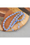 Glow-In-The-Dark Cat's Eye Alpaca Tassel Cut 7X11Mm Prayer Beads - Blue - 4