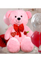 Good to Have You Rose Plush Teddy Bear – 140 cm Large Toy with Bow Tie - 2