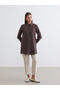 New season brown textured women's shirt tunic from güli̇s gi̇yi̇m - 3