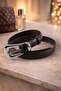 Williampolo Full Grain Leather Silver Buckle Brown Women's Belt - 5