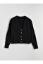 Navy Blue V-Neck Self-Patterned Women's Knitwear Cardigan - 5