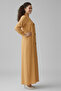 Ribbed Pattern Round Neck Breatable Modest Long Sleeve Elegant Pull Over Abaya Dress For Women's - 2