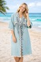 Cotton 3-Layer Muslin Peştemal Kaftan - 2