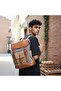 Canvas Fabric Laptop Compartment Unisex Backpack Ks25225 - 2