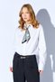 Women's White Poplin Shirt with Ribbon Detail - 3