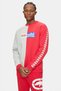 Jefferson Red Gray Crew Neck Printed Oversized Men's Sweatshirt