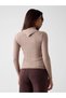 Long Sleeve Turtleneck Priscilla Hair Knit Corded Fabric Knitwear Women Beige Knitwear W6Rr07Z2Yk2-A10L - 2