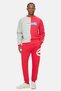 Jefferson Red Gray Crew Neck Printed Oversized Men's Sweatshirt - 2