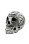 Mexican Folk Art Skull Caravera Ceramic Object - Black and White - 2