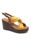 Victorr Genuine Leather Comfort Orthopedic Women's Sandals Yellow - 2