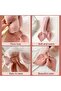 Women's Touchscreen Gloves Scarf Hat Pink Set - 5